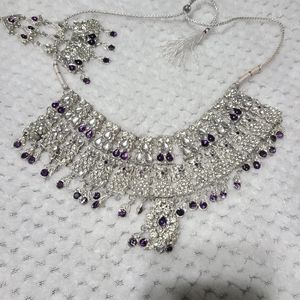 Indian Bridal Haar Choker Necklace and Tikka Set for Women